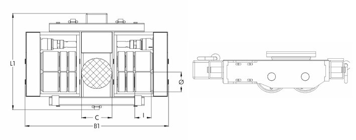 JLA型氣動搬運小坦克結構尺寸圖片