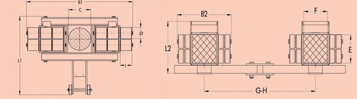 18噸JUNG組合式搬運小坦克結構尺寸圖片