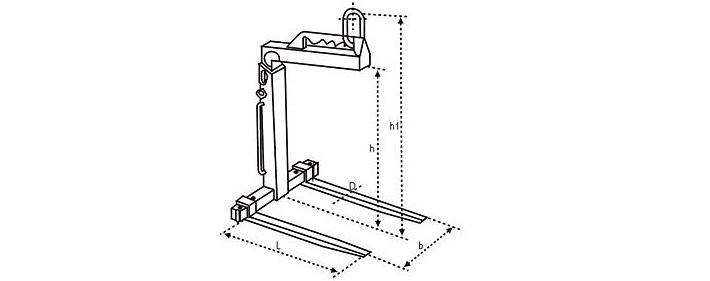 手動平衡吊叉結構尺寸圖片