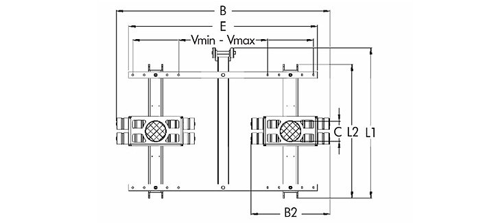 K型框架式搬運小坦克結構尺寸圖片