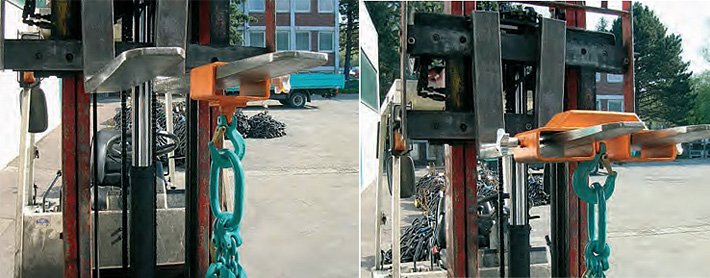 鏟車單旋轉鉤使用案例圖片