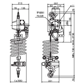 ATC型ENDO氣動葫蘆技術參數