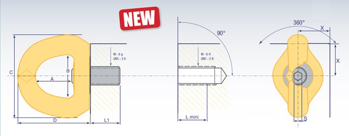 PE.SEB型盧森堡螺栓旋轉吊環參數