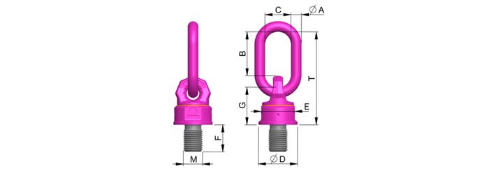 VWBG型萬向旋轉吊環參數圖