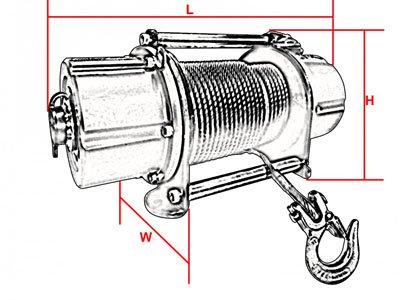 DCW-250充電式小型卷揚機尺寸圖