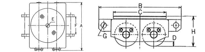 DUW-PS直行搬運小坦克尺寸圖
